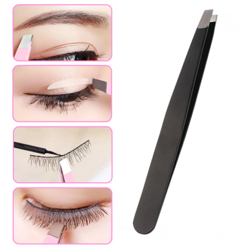 1PC Two Color Stainless Steel Eyebrow Clip Mini Face Eyebrow Hair Removal Trimmer Beauty Non-slip Trim Eyebrow Eyelash Tweezers