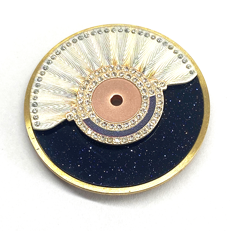 dark blue plume watch dial 