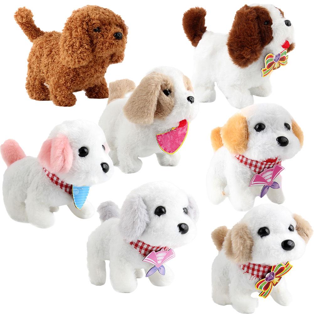 2020 New Electric Toy Soft Plush Walking Barking Dog Funny Simulation Moving Appease Baby Toys For Children