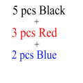 5 Black 3 Red 2 Blue
