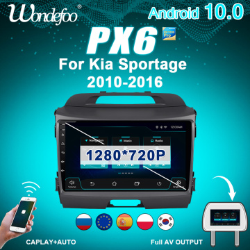 2 din Android 10 car radio PX6 For KIA Sportage 3 2010-2016 Navigation gps car stereo bluetooth screen auto audio multimedia