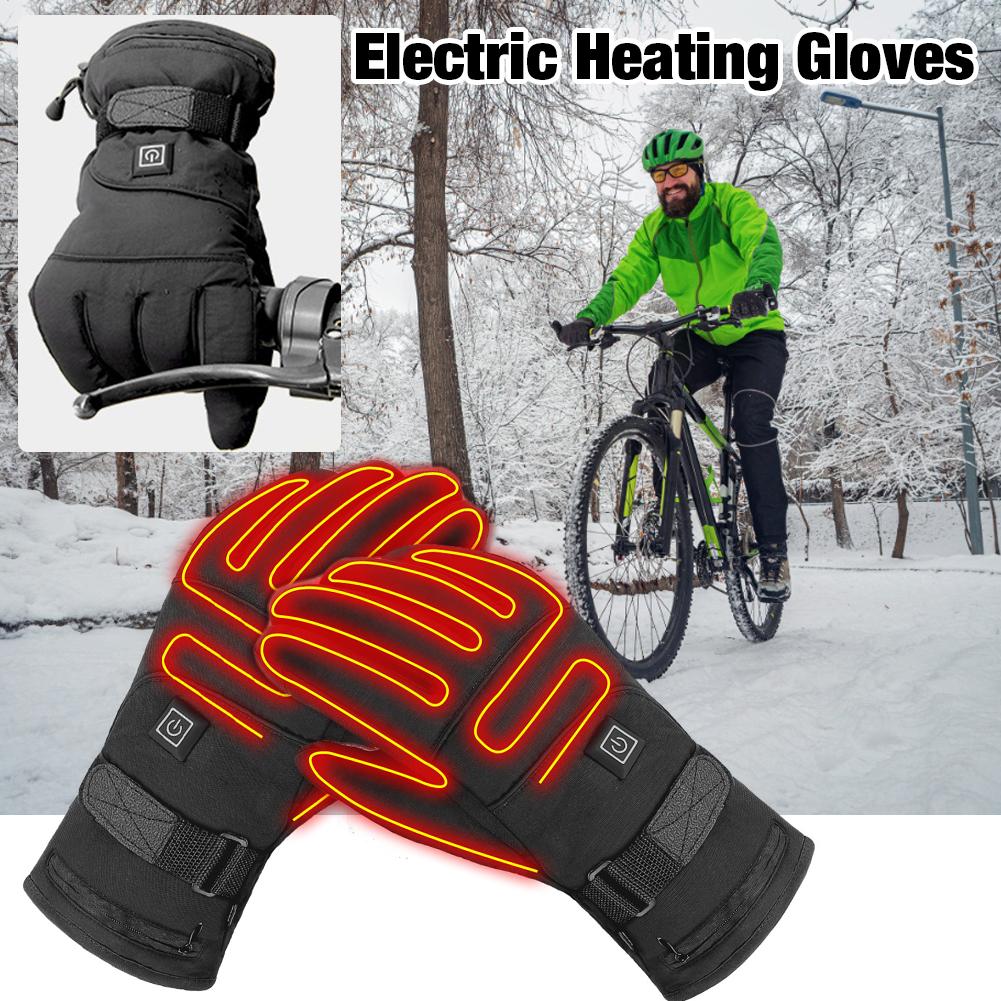 USB Electric Heated Gloves 3.7V 4000 MAh Rechargeable Battery Powered Hand Warmer For Hunting Fishing Skiing Motorcycle Cycling