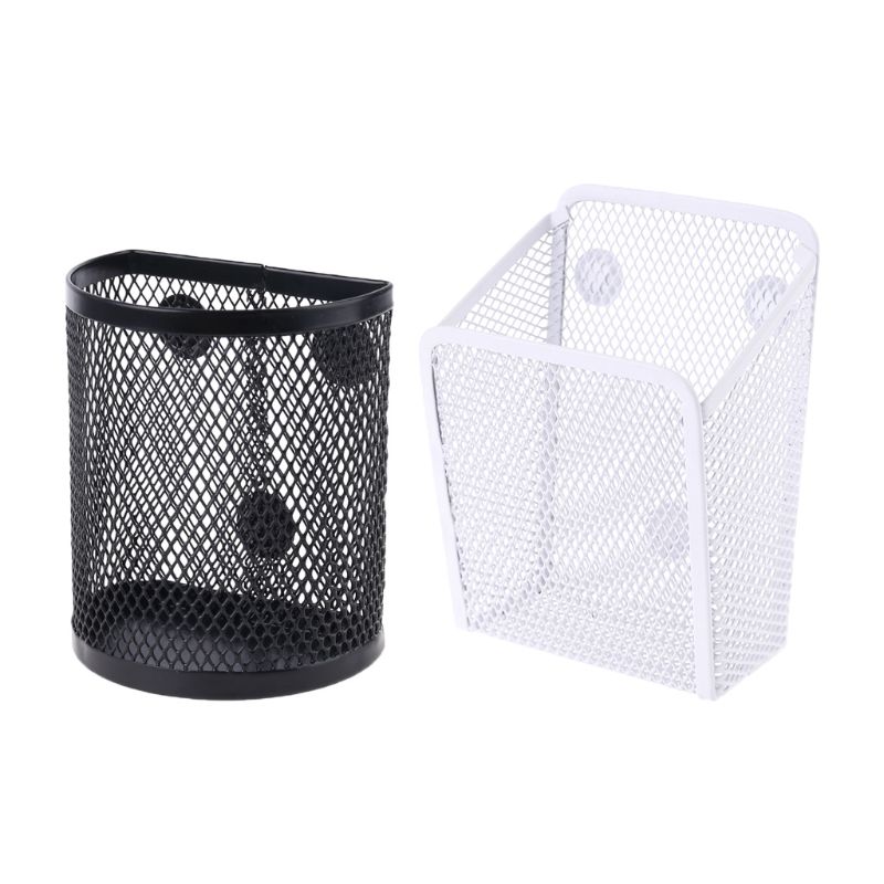 Metal Wire Mesh Magnetic Basket Storage Box Pen Pencil Makeup Organizer Kitchen Drop shipping