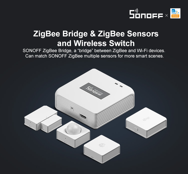 SONOFF ZBBridge Wireless Switch/Motion Sensor ZigBee eWelink Remote Controller Automation Modules Works With Alexa Google Home