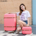 KLQDZMS 20"22"24"26inch Women Travel Luggage Set Trolley suitcase With Cosmetic Bag Women Wheeled Rolling Luggage On Wheel