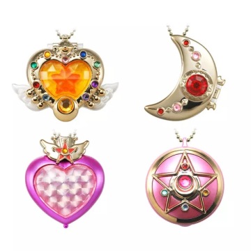Pretty Soldier Sailor Moon Sailormoon Anime Transformation Brooch 4 PIECES 3rd Ver. Star Plastic Non-eating Candy Toy BOX