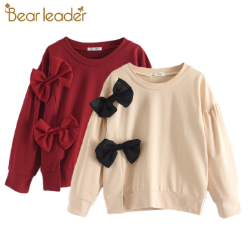 Bear Leader New Bow Girls Sweatshirts 2-6Years Long Sleeve Toddler Kids Baby Girls Sweatshirt Childrens Clothes for Girl Sweater