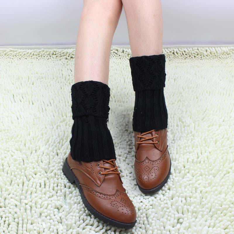 Leg Warmers Women Hollow Crochet Knitting Thicker Ladies Elegant Womens Solid Simple All-match Soft Cotton High Quality Trendy