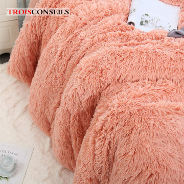 160*200 Shaggy Coral Blanket Warm Soft Blanket For Bed Sofa Bed Bedspreads Home Decoration Comfortable Bed Cover Plaid Blankets