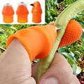 Silicone Thumb Knife Finger Protectors Anti-Cut Finger Sleeve Cover Labor-saving Vegetable Harvesting Knife Garden Work Supplies
