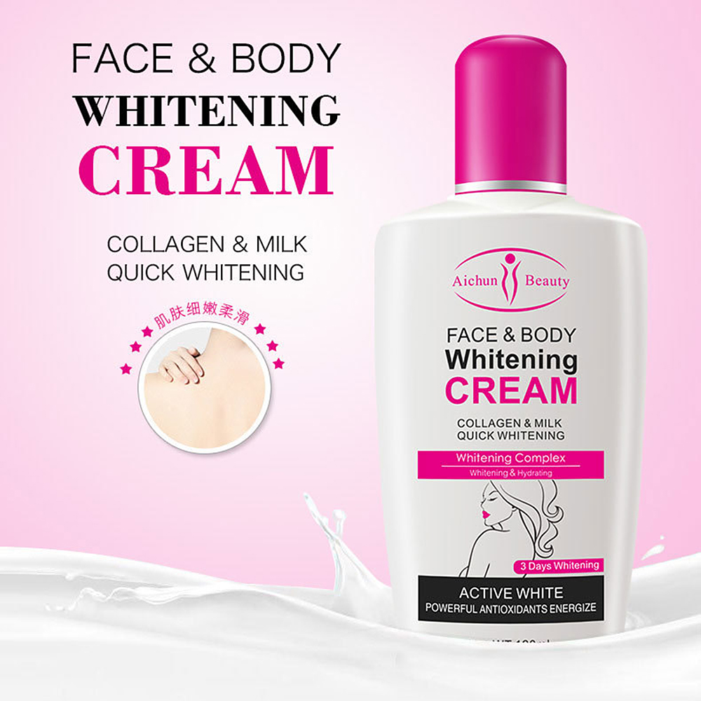 120ML Collagen Milk Bleaching Face Body Lotion Whitening and moisturizing Skin Care Underarm Black Removal Cream