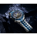 NAVIFORCE Men Watch Chronograph Sport Clock Dual Display Quartz Analog Digital 3ATM Waterproof Wristwatch Black 46mm New 2020