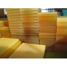 light yellow polyurethane sheet made with polyether