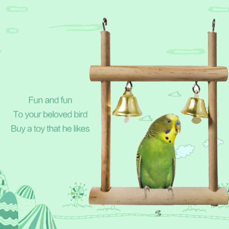 8Pcs/Set Bird Parrot Toys Wooden Hanging Swing Hammock Climbing Ladders Parakeet Cockatiels Perches Pet Supplies Dropshipping