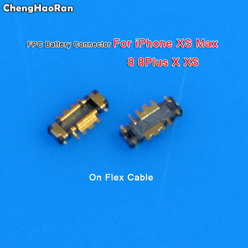 ChengHaoRan 1Piece Inner FPC Battery Connector Contact Holder For iPhone 8 Plus X XR XS Max On Logic Motherboard Flex Cable