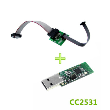 CC2531 CC2540 Zigbee Sniffer Wireless Board Bluetooth BLE 4.0 Dongle Capture Module USB Programmer Downloader Cable Connector