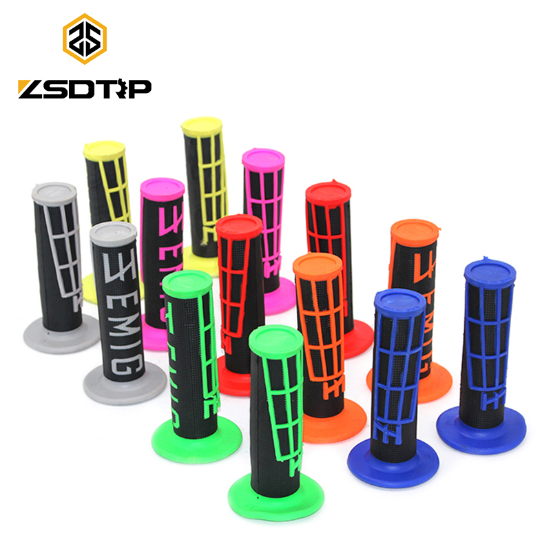 ZSDTRP 7/8" 22mm Rubber Antiskid Hand Grips Motorcycle Handlebar EMIG Hand Grips Bar End Motocycle Accessories