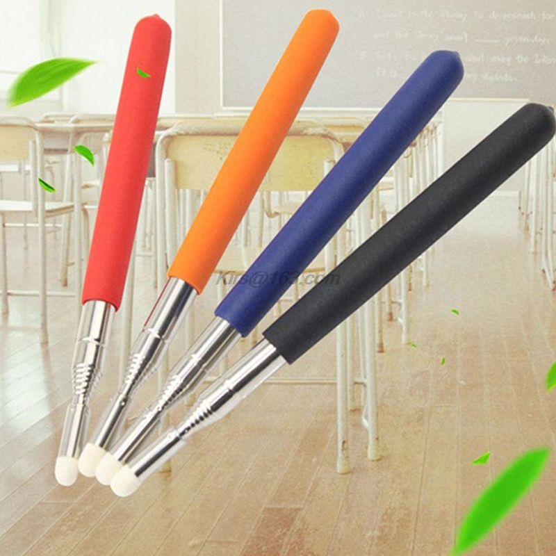 1pc Professional Touch Whiteboard Pen High Quality Felt Head 1 Meter Stainless Steel Telescopic Teacher Pointer Random color