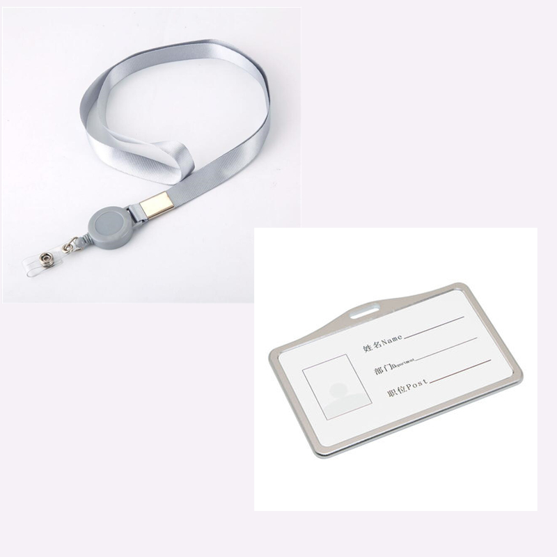 Aluminum ID Card Case Badge Holder with Retractable Reel Lanyard Card Holder Nurse Badge Holder Id Card Holder