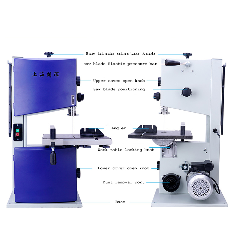 10 Inch Blue 500w Wood Processing Vertical Band Saw Machine for Woodworking