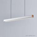 Nordic Minimalist LED Pendant Lamp Modern Simple Wooden Line Droplight Office Dining Room Cafe Bar Decor Hanging Light Fixtures