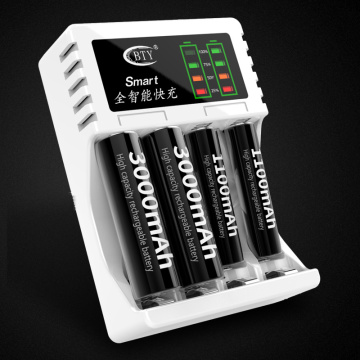 1pc 4 Slots Battery Charger Smart Rechargeable Battery Chargers 2 Colors For AA/AAA Ni-MH/Ni-Cd Rechargeable Battery