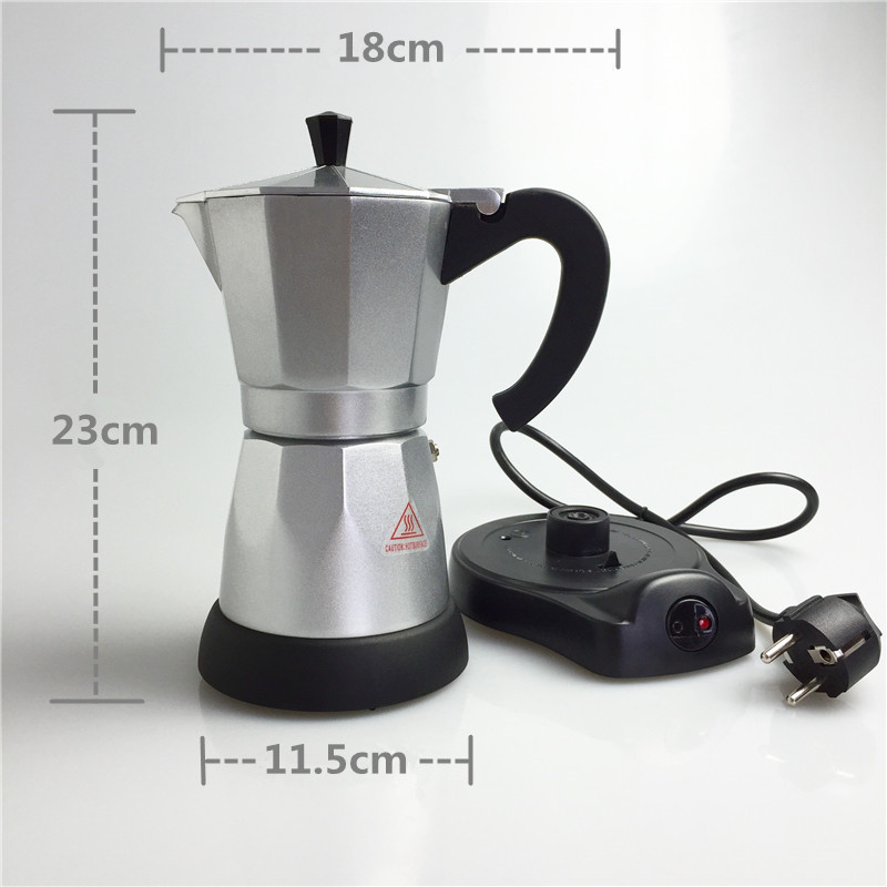 6cups/300ml Electric Coffee Maker Aluminum Material Coffee Pots Moka Pot Mocha coffe Machine v60 Coffee Filter Espresso Maker