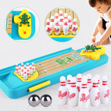 Mini Desktop Bowling Toys Set for Boys Children Interesting Indoor Cartoon Table Game Kit Developmental Sport for Kids
