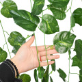 230cm Vivid Artificial Plants Creeper Grape Green Leaf Ivy Vine Garland For Home Garden Party Wedding Wall Decor Rattan String