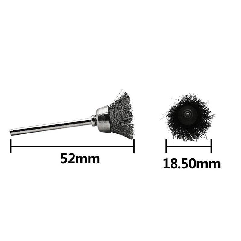 5pcs 3.0mm Shank Steel Wire Wheel Brushes for Metal Rust Removal Polishing Brush Rotary Tool for Mini Drill Dremel Drill Tool