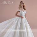 Ashley Carol Ball Gown Lace Wedding Dress 2020 Luxury Beaded Sexy Sweetheart Bride Dresses With Sleeves Princess Bridal Gowns