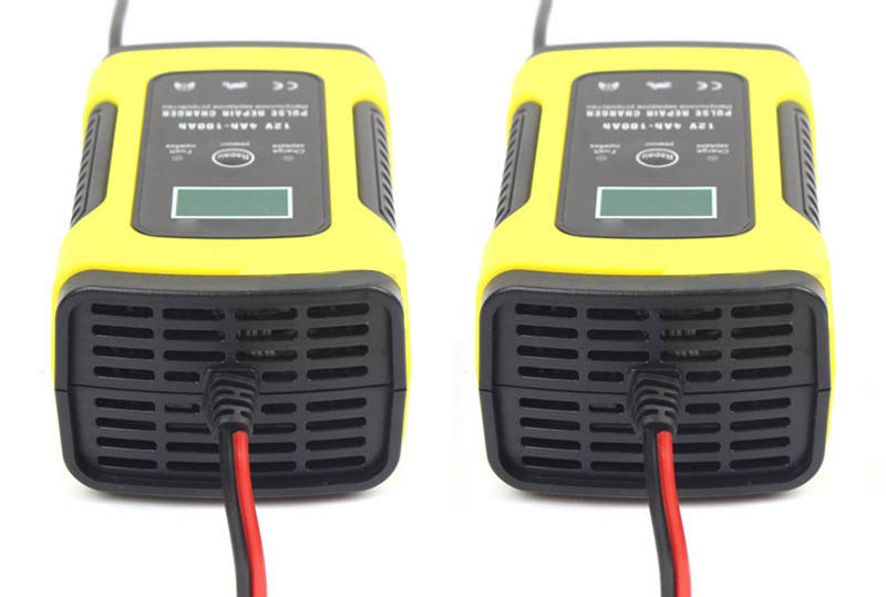 e. 12V 5A pulse accelerator, LCD display, motorcycle battery charger and 12V AGM gel wet automobile battery charger lead acid