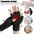 1 Pair Compression Arthritis Gloves for Women Men Joint Pain Relief Half Finger Brace Therapy Wrist Support Anti-slip J15
