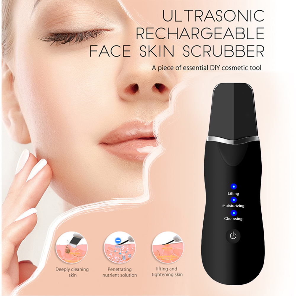 Electric Vacuum Blackhead Blemish Remover Ultrasonic Exfoliator Face Scrubber Pore Acne Cleaning Face Peeling Skin Care Machine