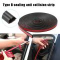 Car Door Seal Strip Rubber Car Door Soundproof Dustproof Anti-collision Adhesive Weatherstrip for Universal Car Window Door Edge