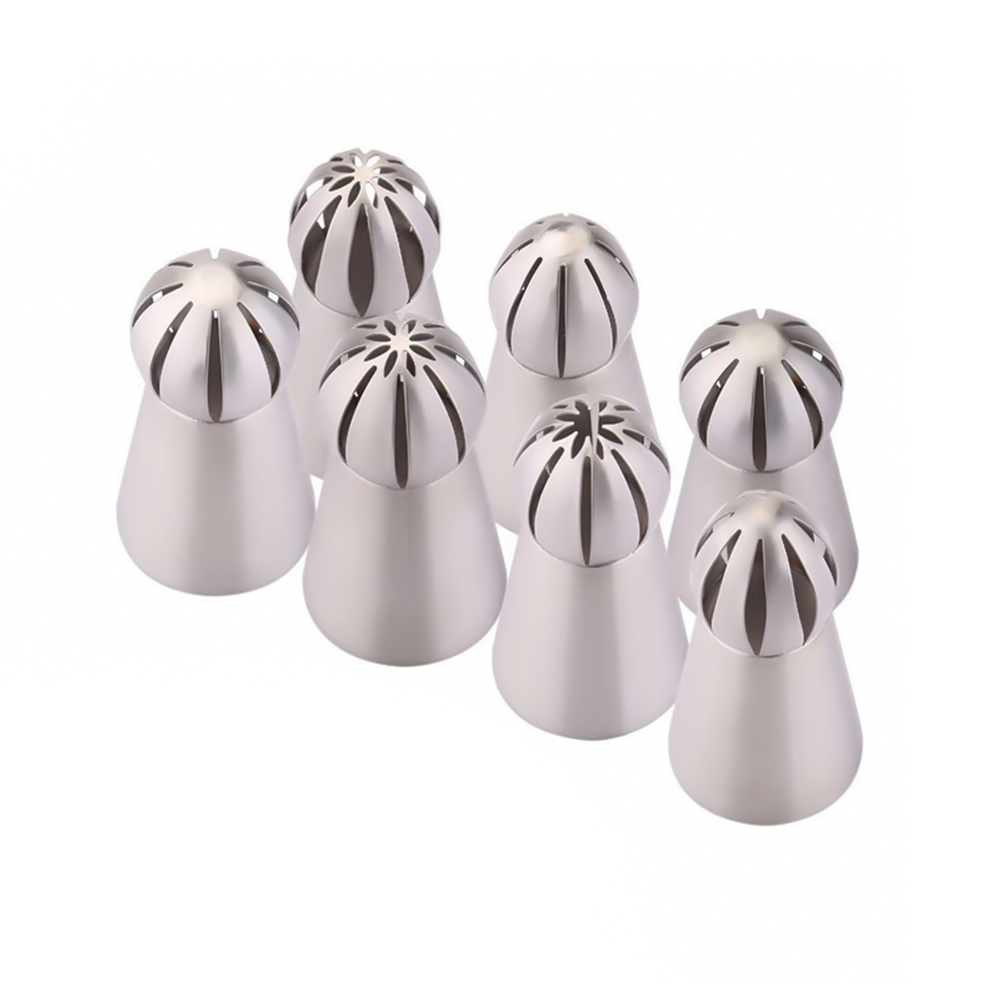9Pcs/Set Russian Spherical Ball Stainless Steel Icing Piping Nozzle Pastry Tips Fondant Cupcake Baking Tip Tool Sphere Shape Cr