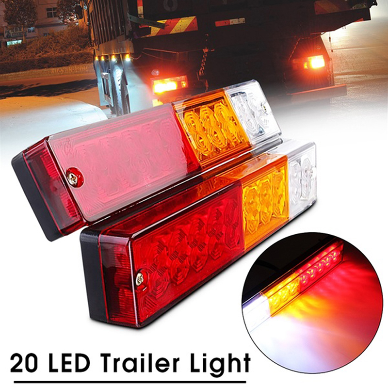 20 leds 12V Waterproof Lights Truck LED Tail Light Lamp Yacht Car Trailer Taillight Reversing Running Brake Turn