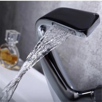 Black Faucet Bathroom Sink Faucets Hot Cold Water Mixer Crane Deck Mounted Drop Ship