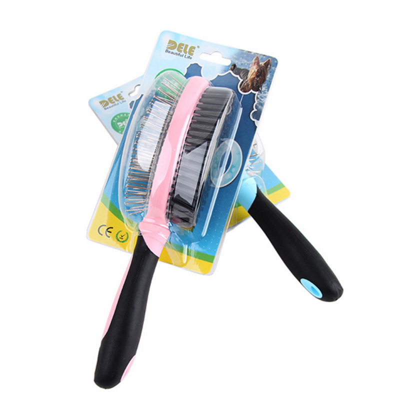 Double-sided Pet Clean Dog Grooming Brush Hair Remover Comb Fur Pets Tools Products New 2019 Animal Quick For Brushes Hairbrush