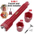 8 In 1 Faucet And Sink Installer Faucet Sink Installer Water Pipe Wrench Tool For Plumbers Homeowners Socket Wrench Set Dropship