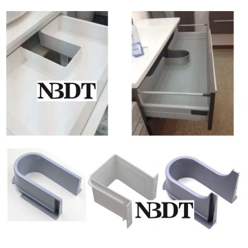 Plastic U Shape Under Sink Basin Drain Pipe Bath Cabinet Drawer Pull Out Bottotm Cutout Cover Recessed U Drainage Grommet