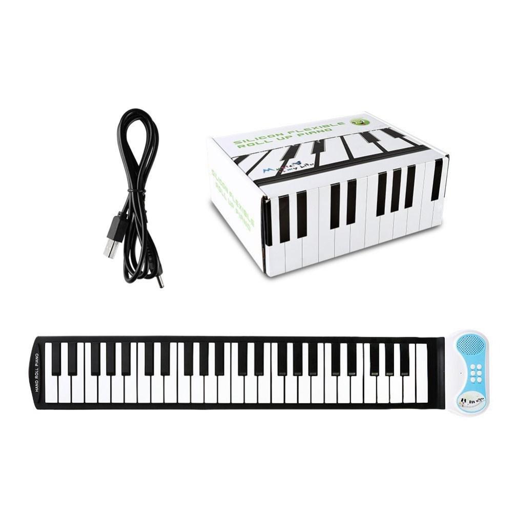 49 Keys Roll Up Piano Eletronic Organ with Speaker Portable Folding Electronic Keyboard Pianos Music Instrument