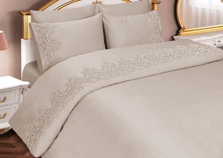 French Laced Your Duvet cover set Cappucino
