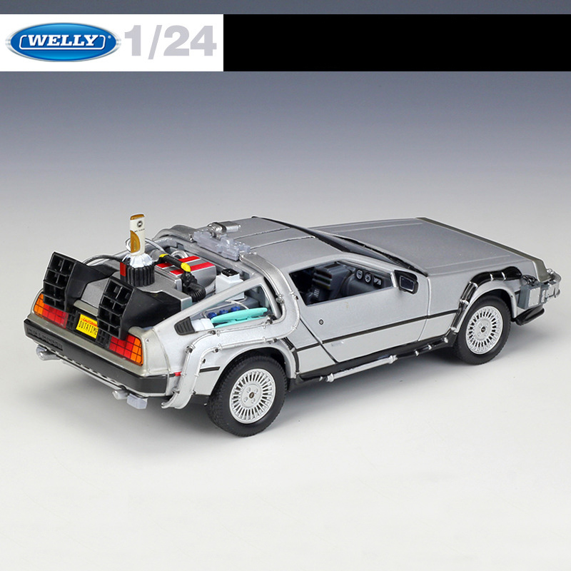 1:24 DMC-12 DeLorean Time Machine Back to the Future Car Static Die Cast Vehicles Collectible Model Car Toys