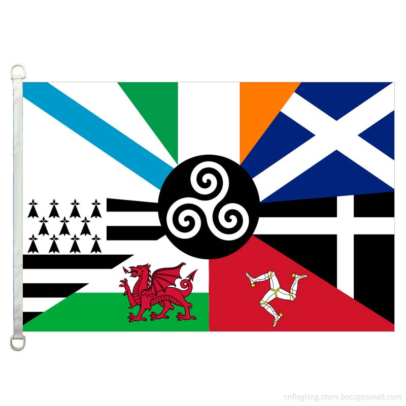 Combined flag of the Celtic nations 90*150cm 100% polyster
