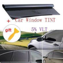 100*50cm VLT Black Auto Car Home Window Glass Building Tinting Film Roll Side Window Solar UV Protection Sticker Curtain Scraper
