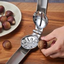 Stainless Steel Nutcracker 2-In-1 Chestnut Clip Nutcracker Peeling Machine Peeling Chestnut Walnut Shelling Tool Drop Shipping