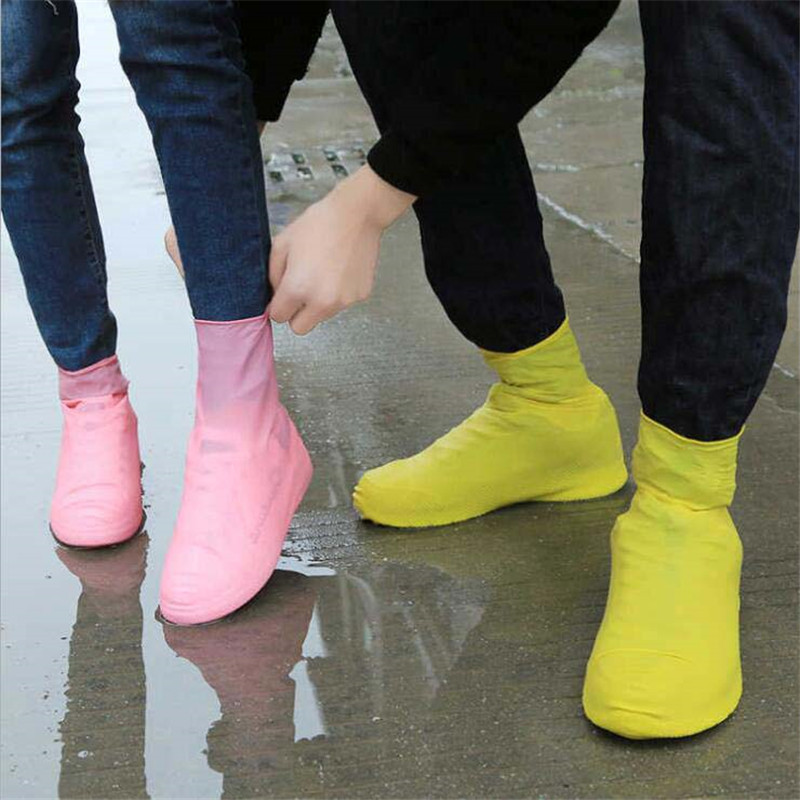 Waterproof Shoe Covers Fashion Rain Boots Women Outdoor Non-Slip Silicone Shoe Covers Man Reusable Rubber Boots Cover