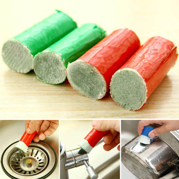 2Pcs Metal Rust Remover Stainless Steel Cleaning Brush Kitchen/Bathroom Wash Brushes Cleaner Mini Brush Random Color