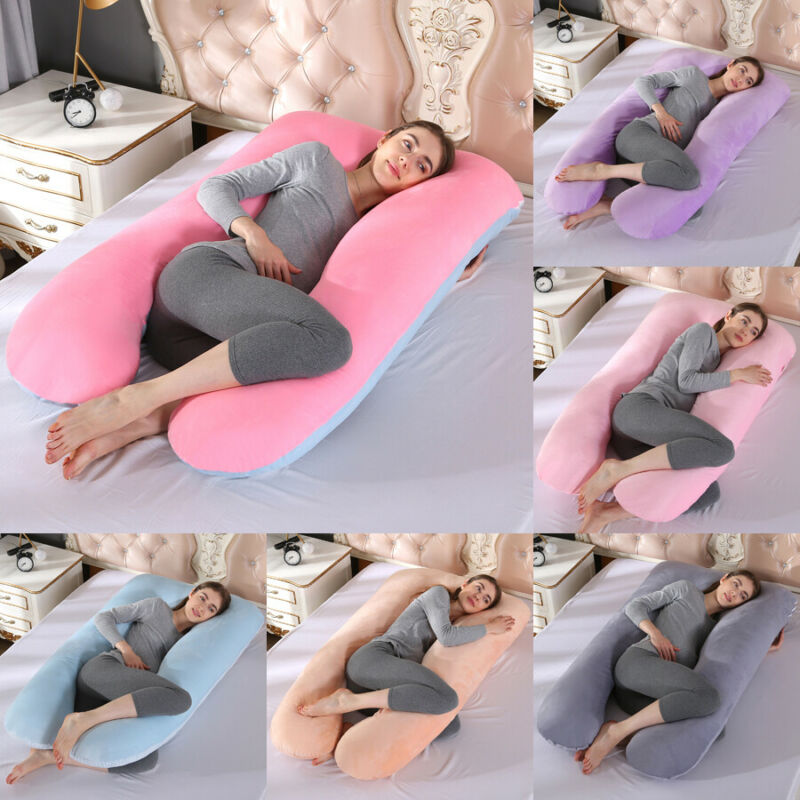 1pc U Shape Pregnancy Pillow Bedding Full Body Comfortable Sleeping Cushion 70x130cm